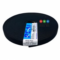 ELASTICO PRETO POLIESTER 15 RL25MTS - Armarinho Beira Rio Ltda