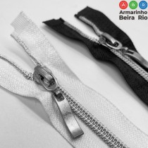 ZIPER ALUMINIZADO PRATA FIXO 10CM PT10 - Armarinho Beira Rio Ltda