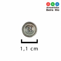 BOTAO 9279/18 PRATA  PT100 - Armarinho Beira Rio Ltda