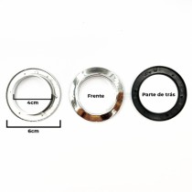 ILHOS CORTINA 7606/40 PRATA/FUNDO PTO 100 UN - Armarinho Beira Rio Ltda