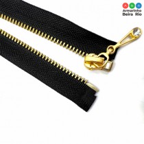 ZIPER DEST METAL DOURADO 50CM C/10 - Armarinho Beira Rio Ltda