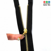 ZIPER DEST METAL DOURADO 50CM C/10 - Armarinho Beira Rio Ltda