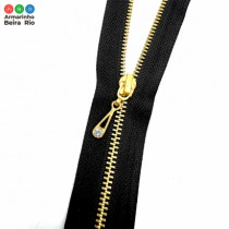 ZIPER DEST METAL DOURADO 60CM C/10 - Armarinho Beira Rio Ltda