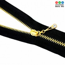 ZIPER DEST METAL DOURADO 60CM C/10 - Armarinho Beira Rio Ltda