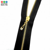 ZIPER DEST METAL DOURADO 40CM C/10 - Armarinho Beira Rio Ltda