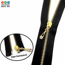 ZIPER DEST METAL DOURADO 40CM C/10 - Armarinho Beira Rio Ltda