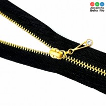 ZIPER DEST METAL DOURADO 40CM C/10 - Armarinho Beira Rio Ltda