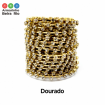 CORRENTE DE STRASS SS14 10 MTS OURO/PRATA - Armarinho Beira Rio Ltda